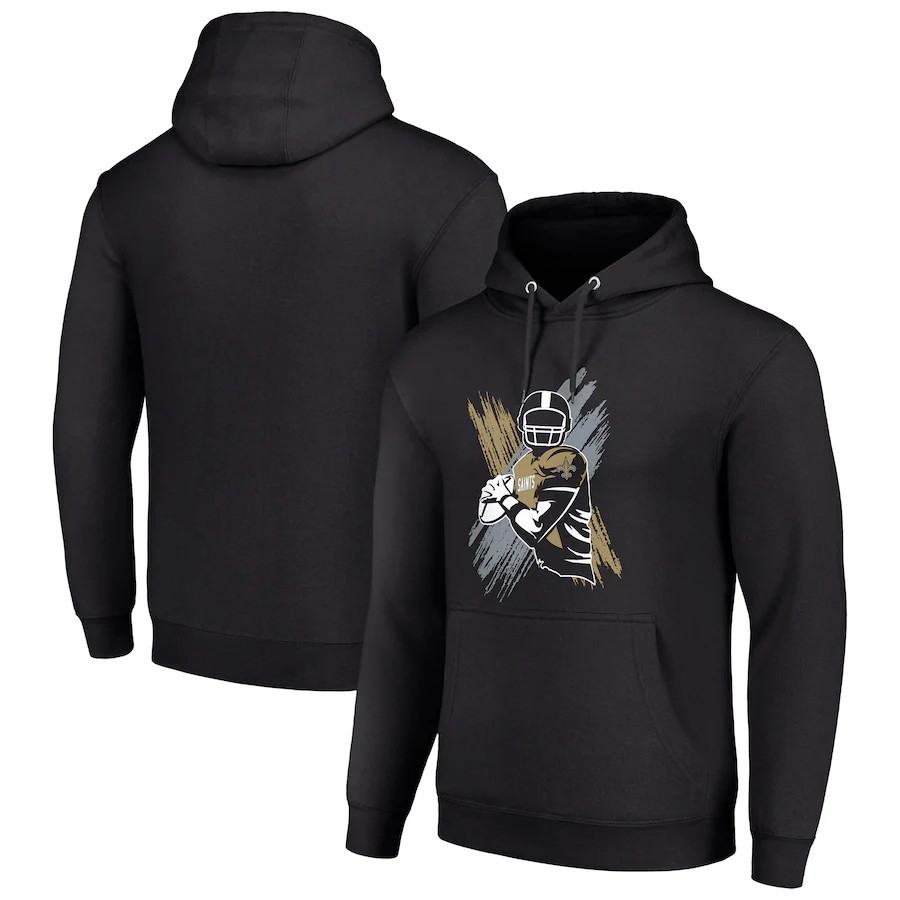 Men new orleans saints black 2024 NFL hoodie->new orleans saints->NFL Jersey